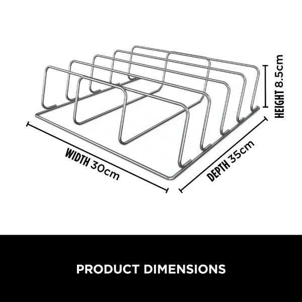 Ninja XSKOGXLRBRKEU Woodfire XL Electric BBQ Rib Rack - Silver_dimensions