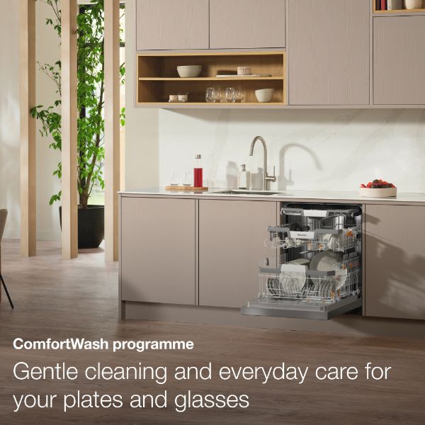 Miele G7210 Sci Full Size Semi Integrated Dishwasher in Stainless Steel/CleanSteel_comfortwash