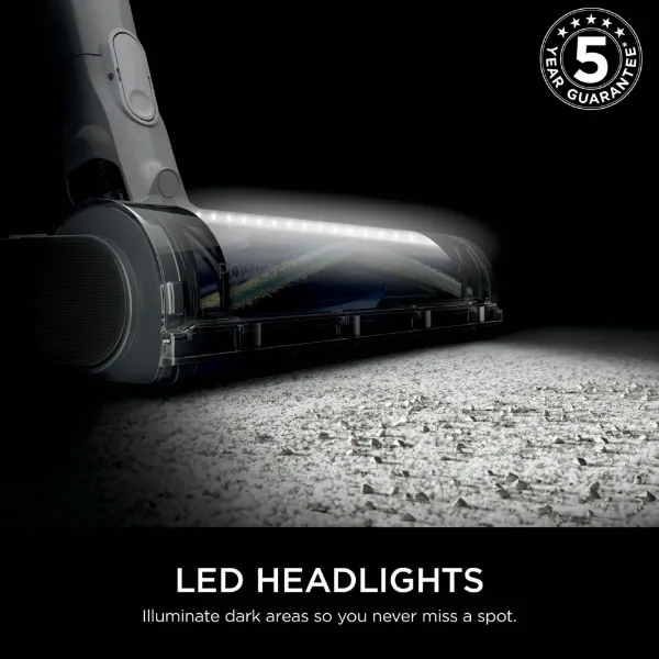 Shark IZ380UKT PowerPro Pet Cordless Stick Vacuum Cleaner - 60 Minutes Run Time - Java Metallic_led headlights