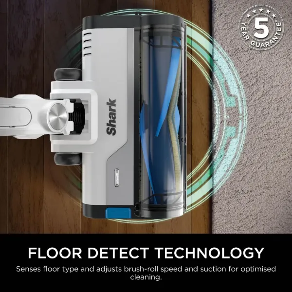 Shark IZ380UKT PowerPro Pet Cordless Stick Vacuum Cleaner - 60 Minutes Run Time - Java Metallic_floor detect technology