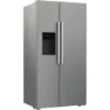 Hotpoint HPG2 6573W XP4UK Dual No Frost American Fridge Freezer With Water And Ice Dispenser - Silver_angled