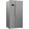 Hotpoint HPG2 6592 XP4UK American Style Fridge Freezer in Silver_angled view