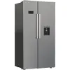 Hotpoint HPG2 6583W XP4UK American Style Fridge Freezer with Dual No Frost and FreshShield - Silver_angled view