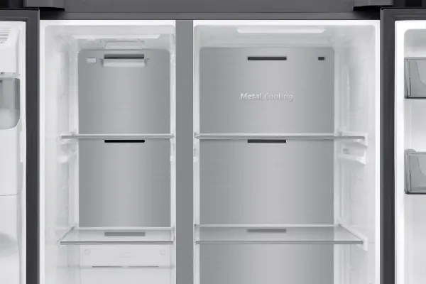 Samsung RS70F64KETEU 91cm Side by Side American Fridge Freezer - Silver_metal cooling