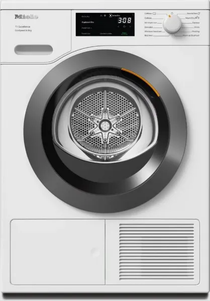 Miele TEC645 WP 8kg Heat Pump Tumble Dryer - White_main