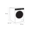 Schonhaus TDSHF018A3W 8kg Heat Pump Tumble Dryer - White_dimensions