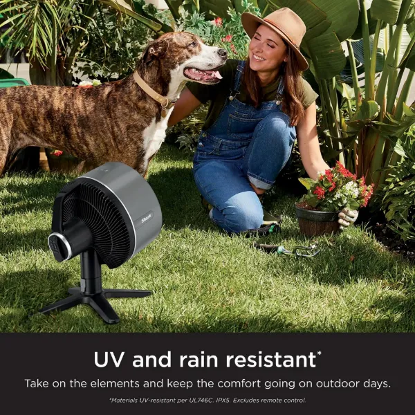 Shark FA150UK FlexBreeze TableMate Indoor to OutdoorTabletop Fan - Winter Fog_uv and rain resistant