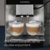 Siemens TP515GB1 Bean to cup coffee machine - Black/Silver_double cup