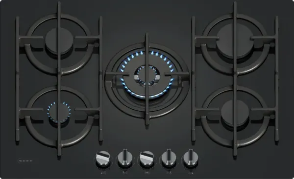 Neff T27PIQ4S0 75cm Gas Hob in Tempered Glass and Black_main