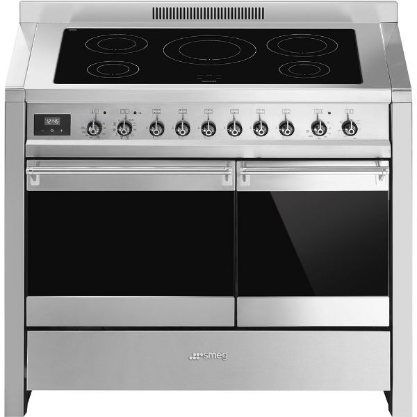 Smeg A2PYID-81 100cm Opera Electric Range Cooker in Stainless Steel _ Front view