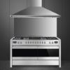 Smeg A5-81 150cm Opera Dual Fuel Range Cooker in Stainless Steel _ Front with hood view