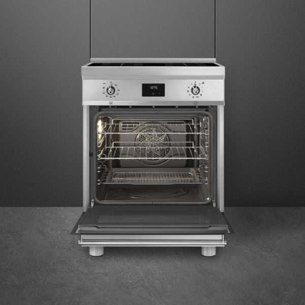  SMEG Concert C6IPXT2 60 cm Electric Induction Cooker in Stainless Steel _ Open oven 