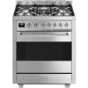 Smeg C7GPX9 70cm Symphony Dual Fuel Cooker in Stainless Steel _ Front view