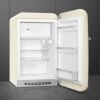 Smeg FAB10RCR6 55cm 50s Style Fridge Freezer Minibar Right Hand Hinge In Cream_open