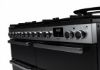 Rangemaster 15828 Edge Deluxe 110cm Dual Fuel Range Cooker in Black Glass with Chrome Trim - EDDLB110DFGBLK/CM1_controls