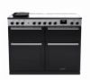 Rangemaster 15834 Edge Deluxe 110cm Induction Range Cooker in Black Glass with Chrome Trim - EDDLB110EIGBLK/CM1_main