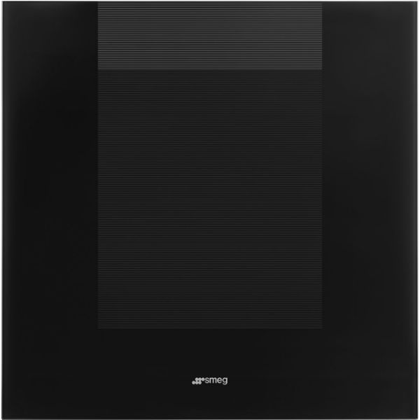 Smeg CVI129B3 60cm Height Linea Wine Cooler with Reversible Hinge In Midnight Black_ front view