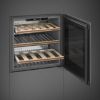 Smeg CVI129B3 60cm Height Linea Wine Cooler with Reversible Hinge In Midnight Black_ front view empty