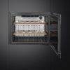 Smeg CVI321X3 45cm Height Classic Wine Cooler with Reversible Hinge In Stainless Steel _ front view door open 