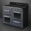 Smeg TR4110GR 110cm Victoria Dual Fuel Range Cooker Slate Grey exterior