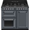 Smeg TR103GR 100cm Victoria Dual Fuel Range Cooker Slate Grey main