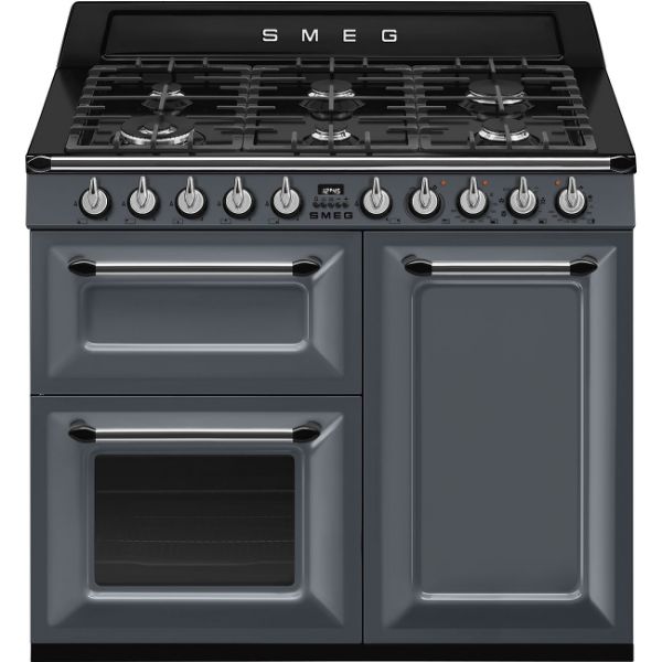 Smeg TR103GR 100cm Victoria Dual Fuel Range Cooker Slate Grey main