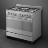 Smeg SUK92MX9-1 90cm Concert Dual Fuel Range Cooker Stainless Steel exterior 2