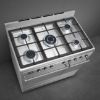 Smeg SUK92MX9-1 90cm Concert Dual Fuel Range Cooker Stainless Steel hob