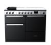 Rangemaster 15822 Edge Deluxe 110 Induction Range Cooker in Black Glass with Chrome Trim- EDDLO110EIGBLK/CM1_main