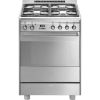 Smeg SUK61PX8 60cm Concert Dual Fuel Cooker Stainless Steel exterior