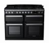 Rangemaster 15248 Estel Deluxe 110 Dual Fuel Range Cooker in Gloss Black with Chrome Trim - ESDLB110DFPGBL/CM1_main