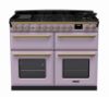 Rangemaster 18243 Estel Deluxe 110 Dual Fuel Range Cooker in Heather with Antique Brass Trim - ESDLB110DFPHTH/AB1_main