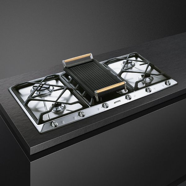 Smeg SRV596GH5 89cm Cucina Gas Hob Stainless Steel with Contemporary main
