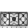 Smeg SRV596GH5 89cm Cucina Gas Hob Stainless Steel with Contemporary above