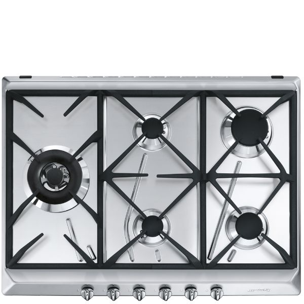 Smeg SRV575GH5 70cm Cucina Gas Hob Stainless Steel with Contemporary main