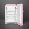 Smeg FAB10RPK6 55cm 50s Style Fridge Freezer Minibar Right Hand Hinge In Pink_open