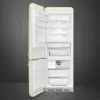 Smeg FAB38LCR6 70cm 50s Style Fridge Freezer Left Hand Hinge In Cream_open