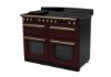 Rangemaster 18168 Deluxe 110 Induction Range Cooker in Bordeaux with Antique Brass Trim - ESDLB110EIPBOR/AB1_angled