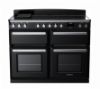 Rangemaster 15299 Deluxe 110 Induction Range Cooker in Gloss Black with Chrome Trim - ESDLB110EIPGBL/CM1_main
