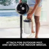 Shark 307FA300UK Shark FlexBreeze Pro Mist Indoor & Outdoor Fan & Outdoor Misting System - Dark Gray, Charcoal_attach or detach