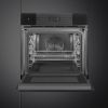 Smeg SO6104APB3 60cm Linea Omnichef Single Oven Midnight Black open 2