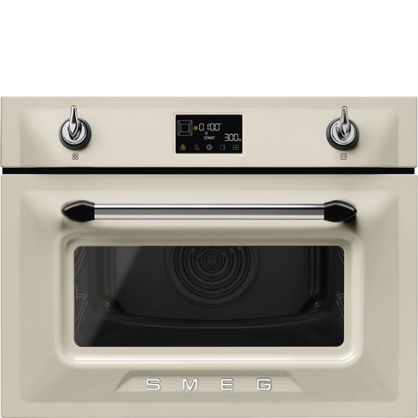 Smeg SO4902M1P 45cm Victoria Combi Microwave Cream main