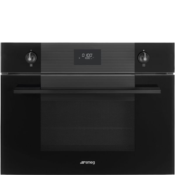 Smeg SO4101M1B3 45cm Linea Combi Microwave Midnight Black main