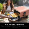 Ninja OO101UKCOVKIT Ninja Woodfire Outdoor Oven with Grill Cover & Woodfire Pellets - Terracotta/Steel_fast full meals outdoors