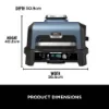 Ninja OG901UKCOVKIT Electric BBQ Grill & Smoker with Cover and Woodfire Pellets  - Black/Blue_dimensions