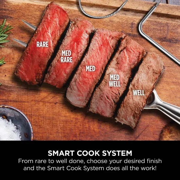 Ninja OG901UKCOVKIT Electric BBQ Grill & Smoker with Cover and Woodfire Pellets  - Black/Blue_smart cook system