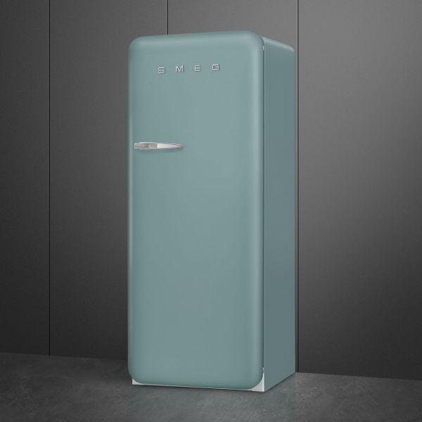 Smeg FAB28RDEG5 60cm 50s Style Fridge with Icebox Right Hand Hinge In Emerald_side