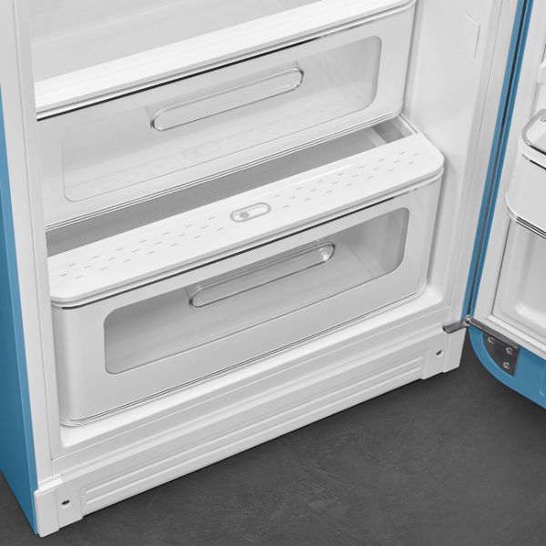Smeg FAB28RDLB5 60cm 50s Style Fridge with Icebox Right Hand Hinge In Azzurro_bottom