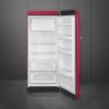 Smeg FAB28RDRB5 60cm 50s Style Fridge with Icebox Right Hand Hinge In Ruby Red_open