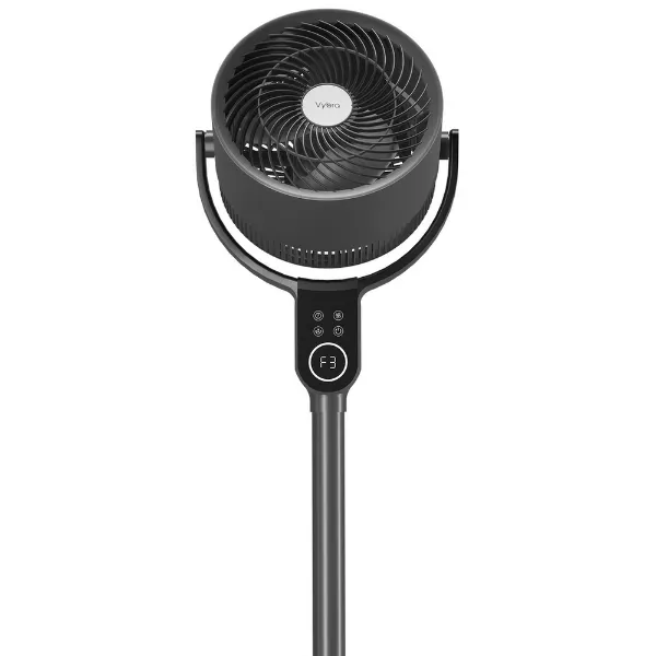 Vybra VS001-OFG Dual Height Tilt & Swing Oscillating Fan - Graphite_above